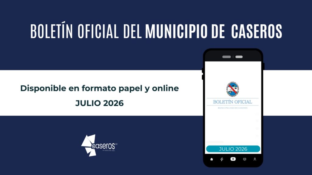 La Municipalidad de Caseros presentó la edición de julio de 2026 del Boletín Oficial