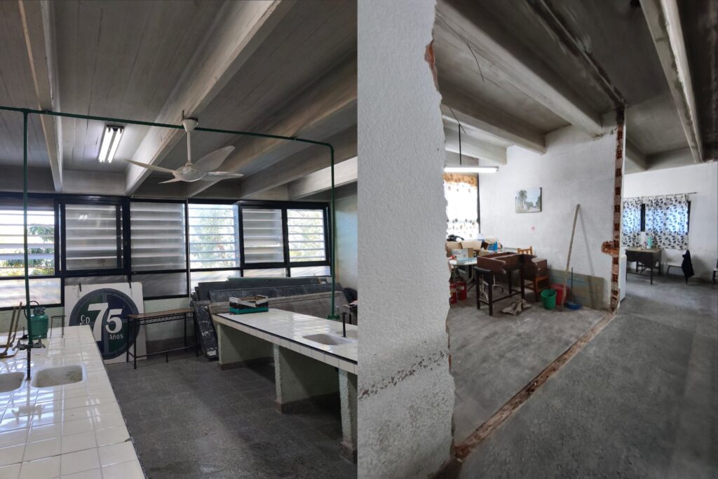 Avanza la obra de infraestructura sanitaria y de cocina en la Escuela N° 9 de La Paz