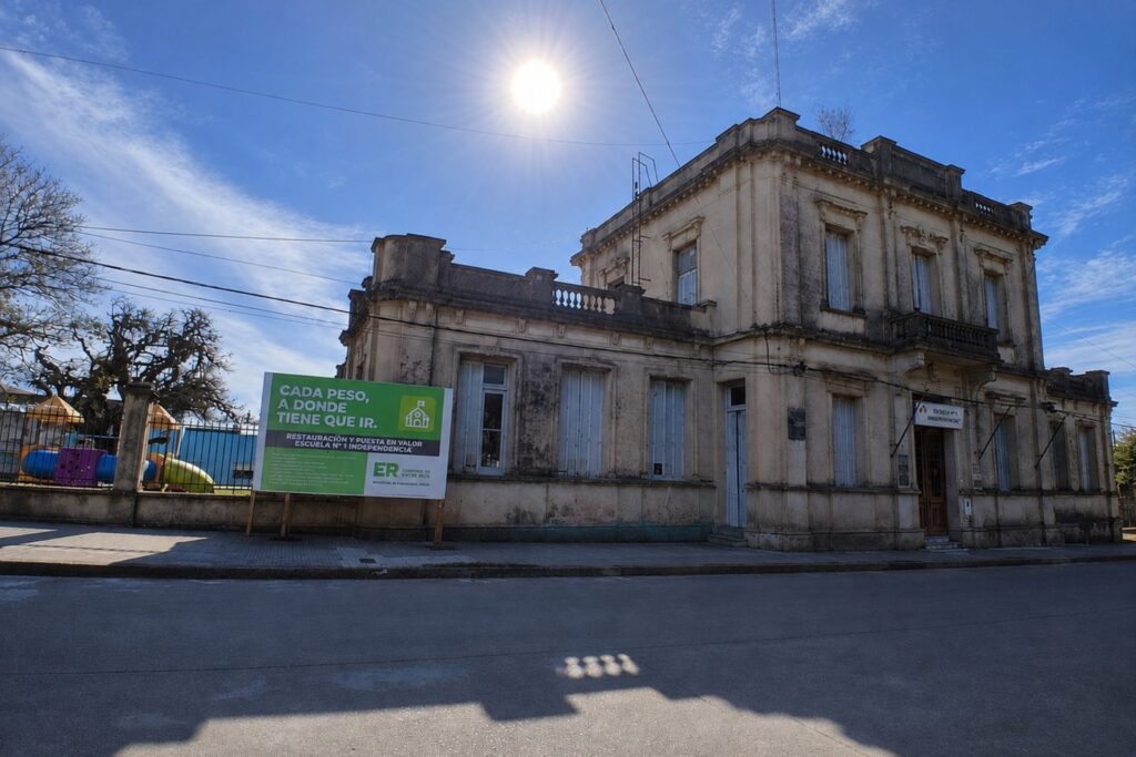 Diamante: destinan más de $1.400 millones para poner en valor la emblemática Escuela N° 1