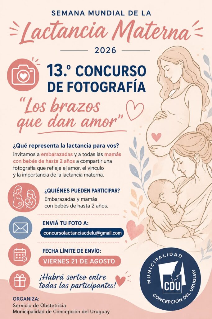 Concepción del Uruguay lanzó el 13º Concurso de Fotografía por la Semana Mundial de la Lactancia Materna