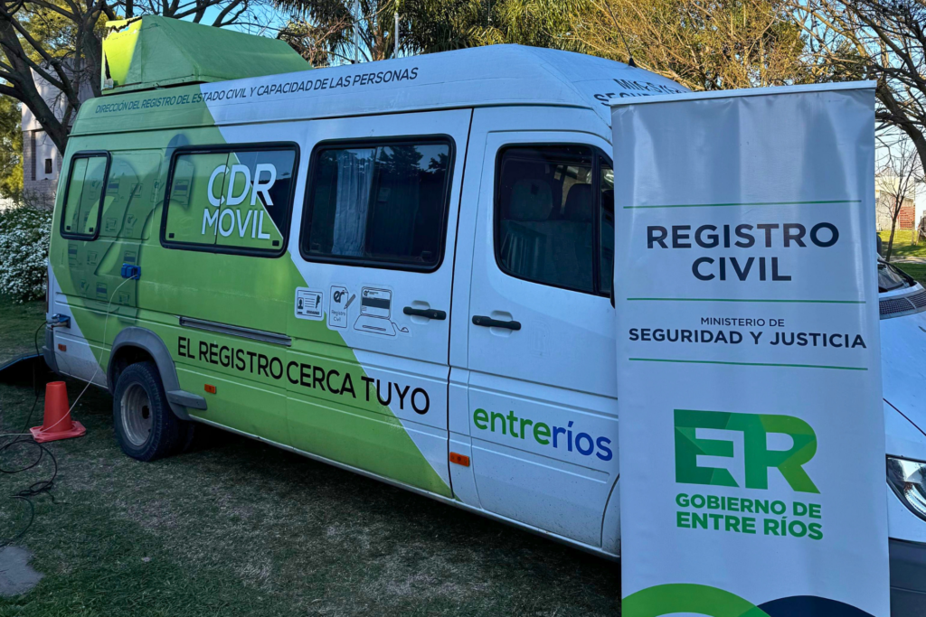 El Registro Civil Móvil avanza con trámites de DNI en distintas localidades entrerrianas