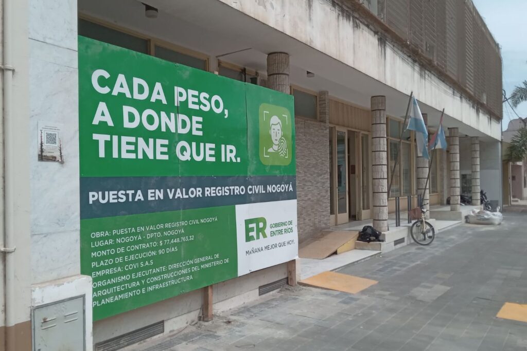 El Registro Civil de Nogoyá ya está en obra